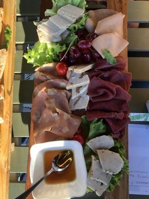 vegan cheese and cold cuts platter  at The Green Spot in Modena