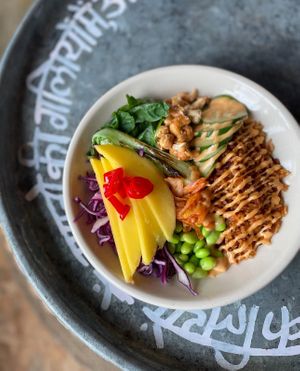 Crispy rice bowl  at nOm in Southend-on-sea