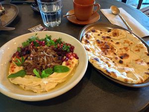 Hummus bowl was yummy and very generous! at nOm in Southend-on-sea