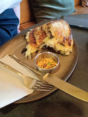 Loved the side of Bombay mix with the New York style toastie. at nOm in Southend-on-sea