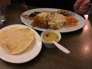 curry and fried rice  at 7 Siri - Taste of Sri Lanka in Auckland