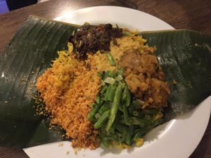Veg curries and rice at 7 Siri - Taste of Sri Lanka in Auckland