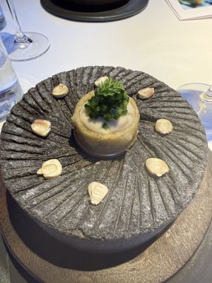 Initial masa dish  at Californios in San Francisco