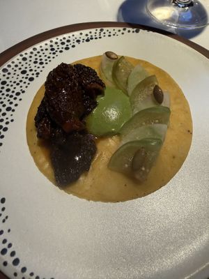 Morel mushroom taco  at Californios in San Francisco