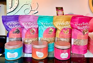 Granolas and nut butters  at Innocent Sweets in Dubai