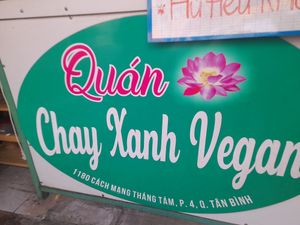Name. Address at Quán Chay Xanh Vegan in Ho Chi Minh City