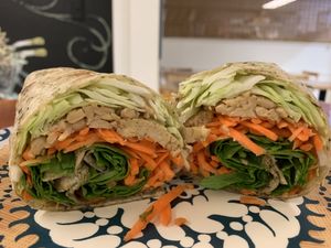 Asian wrap no rice  at Sunflower Natural Food Store and Deli in Yuba City