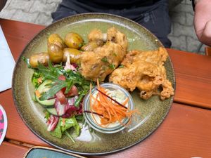 Gebackene Austernpilze  at Rübenrot in Augsburg