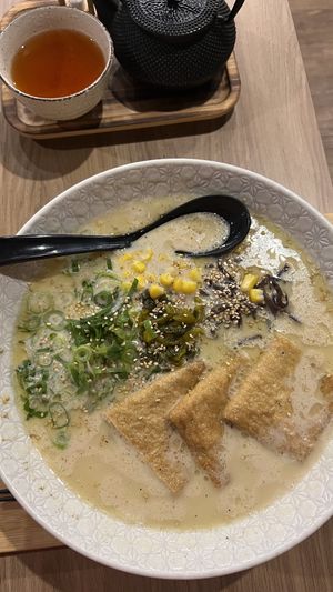 Creamy Ramen & Kyoto Tea  at Ramen O in Canberra
