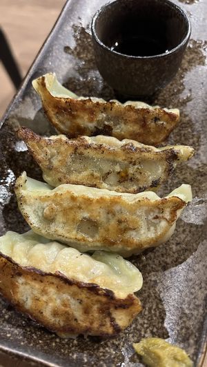 Vegan Gyoza, I forgot to take a photo before I ate the first three Gyoza.   at Ramen O in Canberra