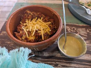 Choriqueso at VeganBarrio in Cozumel