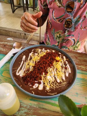 Enchiladas at VeganBarrio in Cozumel