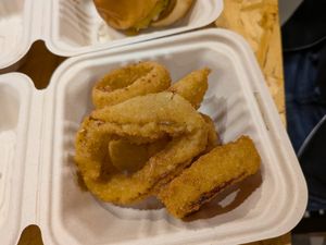 Onion rings at Go Vegan GR in Grand Rapids