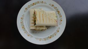 veggie and hummus wrap at Daisy and Rosie in Ninh Binh