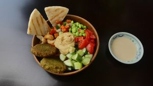 Falafel bowl at Daisy and Rosie in Ninh Binh
