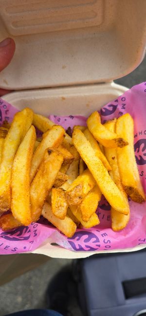 Fries at Hinterland Alcohol-Free Bar and Cafe in Manchester