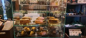 Cakes (EVERYTHING IS VEGAN 😍) at Hinterland Alcohol-Free Bar and Cafe in Manchester