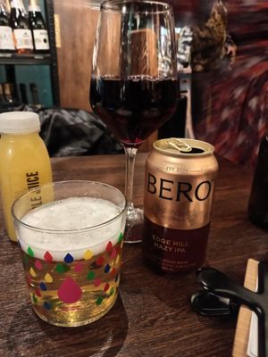 Cheers 🍺 🍷 at Hinterland Alcohol-Free Bar and Cafe in Manchester