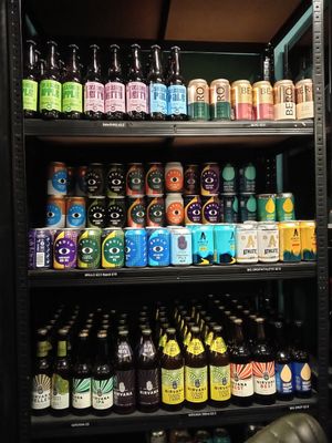 Great range of beers at Hinterland Alcohol-Free Bar and Cafe in Manchester