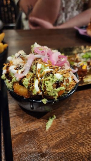 Lemon Pesto Tater Tots at Hinterland Alcohol-Free Bar and Cafe in Manchester