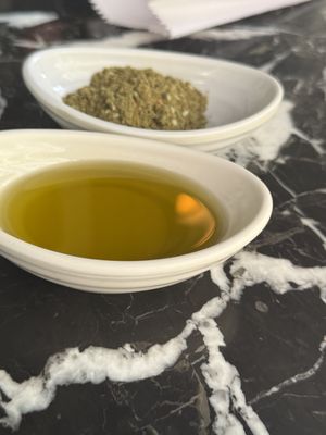 zaatar spice, olive oi  at Casius Antioch Kitchen Restaurant in Istanbul