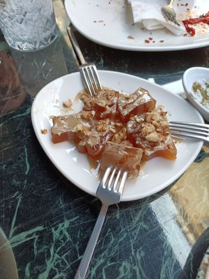 pumpkin dessert at Casius Antioch Kitchen Restaurant in Istanbul