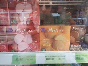 Mochi ice selection at Asiana Supermarket in Nice