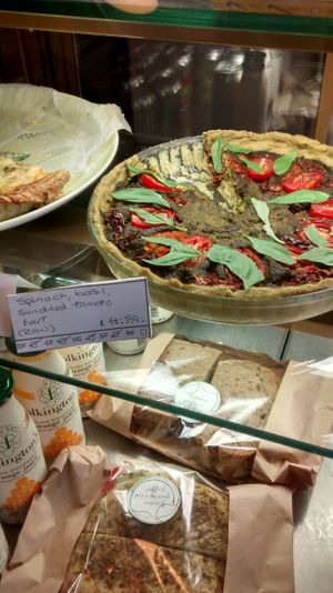 A vegan savoury tart. at Meadowlark No. 39 in Edinburgh