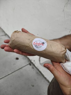 Vegan Banh mi sandwich to go at Banh Mi Spot in Chicago