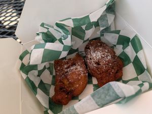 Apple fritters at Mike's Vegan Grill in Wilmington