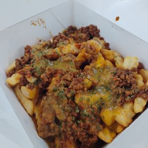 Chili cheese fries at Mike's Vegan Grill in Wilmington