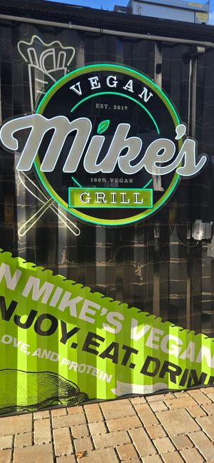 Mike's cargo container at Mike's Vegan Grill in Wilmington
