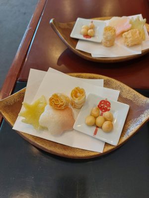 Fried Fu and Yuba at Hanbey Fu in Kyoto