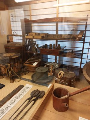 Utensils for Fu production at Hanbey Fu in Kyoto
