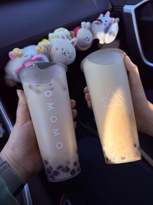 Osmanthus milk tea  at OMOMO Tea Shoppe in San Diego