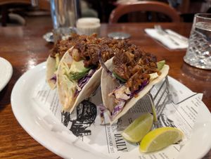 Jackfruit n fable mushroom tacos at Finn Mccools Eatery  in Hamilton