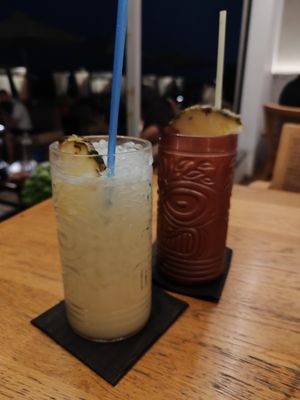 Pina coladas at Heaven Beach in Crete