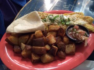 vegetarian green chile omelette  at Pelon's Baja Grill in Richmond