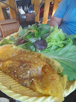 Banh xeo chay at Thanh Hiếu Vegan House in Ho Chi Minh City