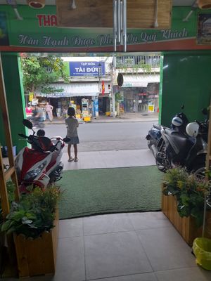 Looking out at Thanh Hiếu Vegan House in Ho Chi Minh City