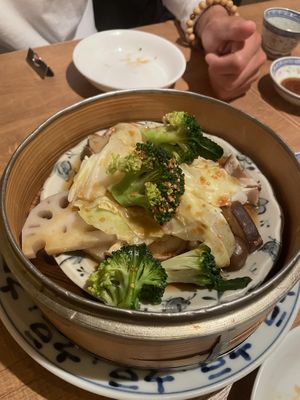 Steamed veggies  at Lo Fuo in Osaka