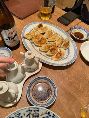 Gyozas/dumplings at Lo Fuo in Osaka