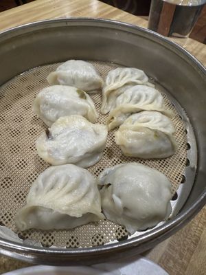 Veg steamed dumplings  at Shanghai Dumpling King in San Francisco