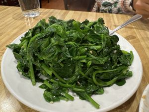 Pro shoots and garlic  at Shanghai Dumpling King in San Francisco