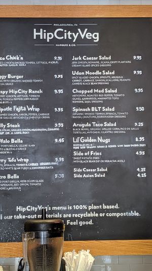 Menu at HipCityVeg - University City in Philadelphia