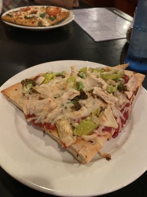 The Danielle has vegan chicken and cheese! This is the slice   at Bottoms Up Pizza in Richmond