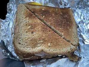 Ruben with Tempeh (asked them to make it vegan) at Earthly Delights in Osterville