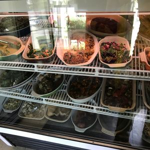 Deli case at Earthly Delights in Osterville