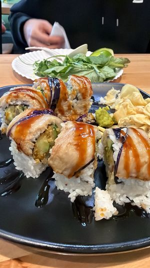 Dragon roll   at VeggiEAT  in Flagstaff