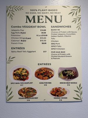 Menu  at VeggiEAT  in Flagstaff